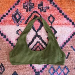 Olive Green Halter Bralette